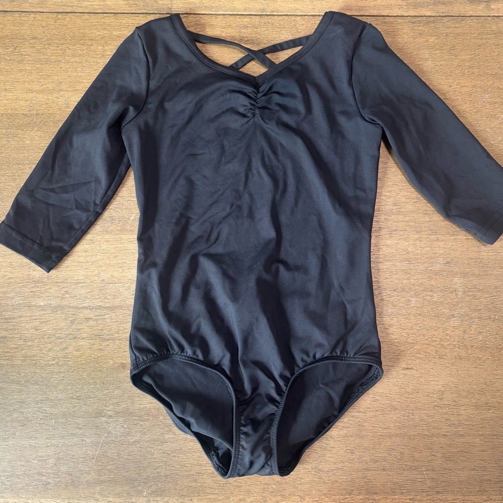 Kids Danskin Black Long Sleeve Leotard